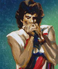 Mick With Harmonica II (Emerald)