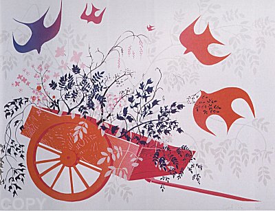 Red Wagon and Foliage