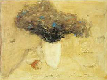Letter With Blue Flowers