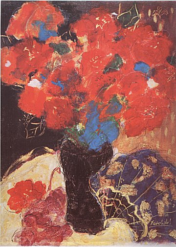 Fan and Flowers