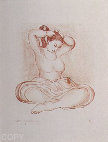 Woman Combing Hair
