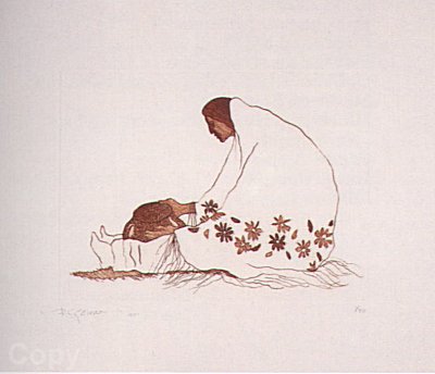 Woman With Flowered Shawl