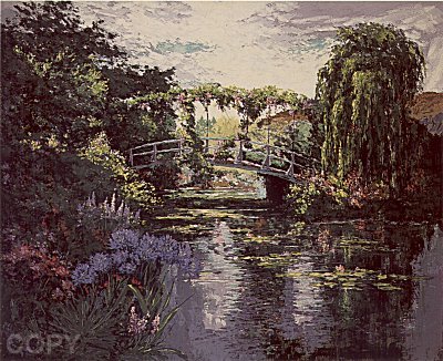 Giverny Wisteria and Agapanthes Bridge