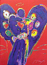 Angel With Heart on Red