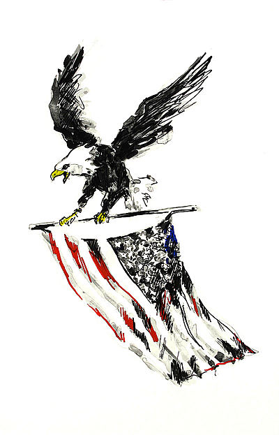 Eagle and Flag