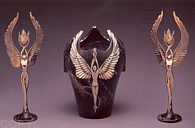 Firebird Vase and Candelabrum