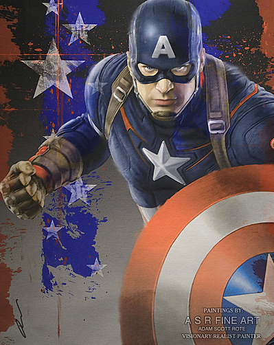 Captain America by Adam Scott Rote - Show Large Artwork